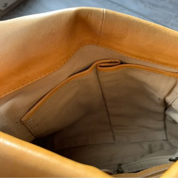 Milo Genuine Tan Leather Braided Leather Foldover Crossbody Bag - Picture 14 of 16